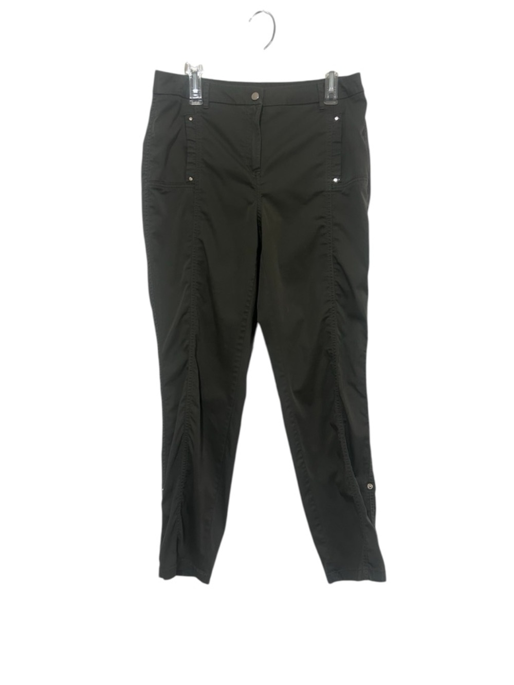 Chico's Olive Green Ankle Length Bridge Stretch Utility Pants Size 1